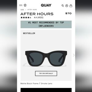 QUAY AUSTRALIA AFTER HOURS SUNGLASSES